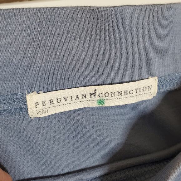 Peruvian Connection light blue Pima cotton maxi skirt  In excellent condition - Picture 4 of 9